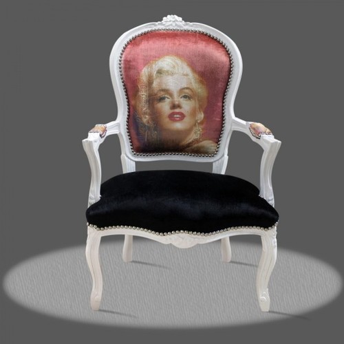 Casa Padrino Barock Salon Stuhl Marilyn Monroe - Barock Antik Stil M�bel