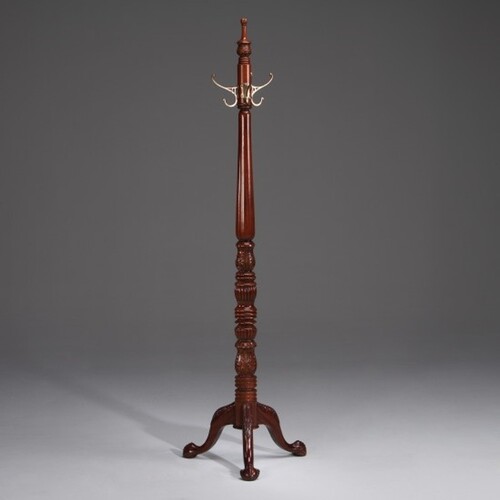 Casa Padrino Designer Luxus Garderoben St�nder - Mahagony Garderobe Rundst�nder - Luxus Kollektion - Barock Empire Art Deco