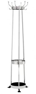 Casa Padrino Designer Luxus Garderobenstnder inkl Schirmstnder Circle Silver - vernickeltes Aluminium - sehr edel