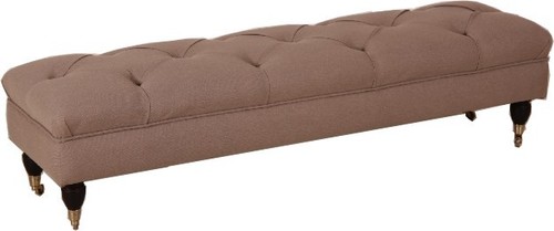 Casa Padrino Designer Sitzhocker Chesterfield Khaki Hocker - M�bel