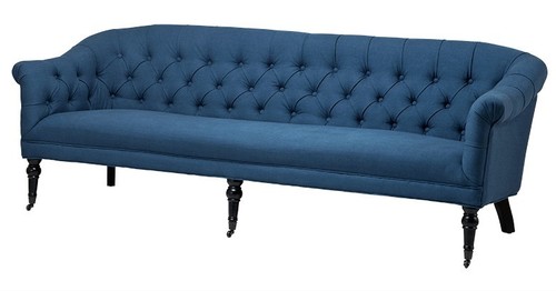 Luxus Barock Sofa Paris Blau aus der Luxus Kollektion von Casa Padrino - Hotel Cafe Restaurant M�bel Einrichtung