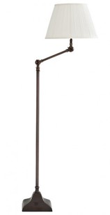 Casa Padrino Luxus Stehleuchte Bronze Finish Wei� Stehlampe Lampe Leuchte - sehr elegant und edel aus der Luxus Kollektion