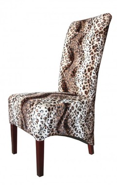 Casa Padrino Limited Edition Designer Chesterfield Esszimmer Stuhl Leopard - Club M�bel