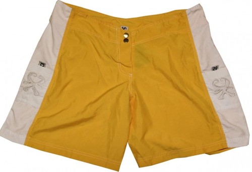 Kitechicks Skateboard Herren Badeshorts Yellow/White