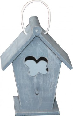 Casa Padrino Designer Vogelhaus Mini Blau- Vogelpalast