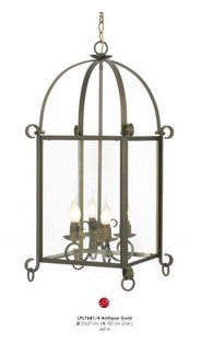 Casa Padrino Barock H�ngeleuchte Antik Gold  37 x H. 100 cm - Barock Lampe