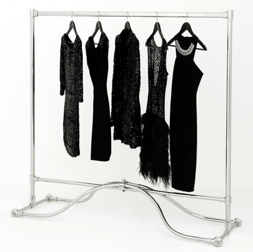 Casa Padrino Luxus Kleiderstange Edelstahl vernickelt - Kleider St�nder Garderobe Garderobenst�nder