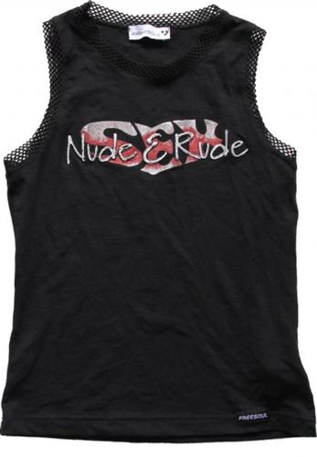 Freesoul Skateboard Top Nude & Rude Black
