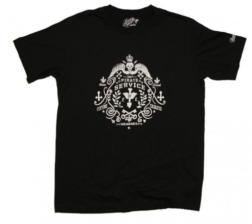 Pirate Service Skateboard T-Shirt Hearses Black/White