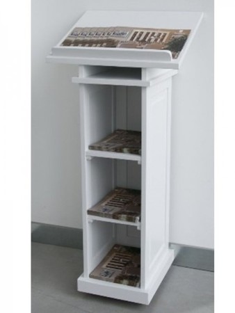 Casa Padrino Rednerpult / Stehpult / Messe Pult Wei� - Hotel, Cafe, Restaurant, Ladeneinrichtung, Shop Einrichtung, Messe Einrichtung