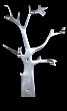 Casa Padrino Designer Wandschl�ssel und Halsketten Halter aus Aluminium, H�he 41 cm, Breite 29 cm - Schl�sselhalter Wandschl�sselanh�nger