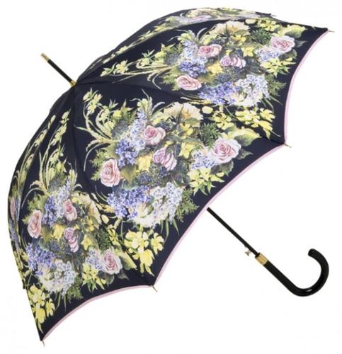 Guy De Jean Designer Regenschirm mit Blumenmeermuster Automatikschirm - Eleganter Stockschirm - Luxus Design - Made in Paris