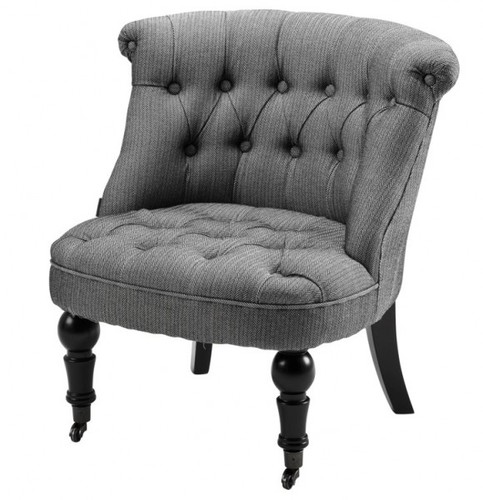 Luxus Barock Salon Stuhl Paris mit Fischgratmuster schwarz/weiss aus der Luxus Kollektion von Casa Padrino - Hotel Cafe Restaurant M�bel Einrichtung