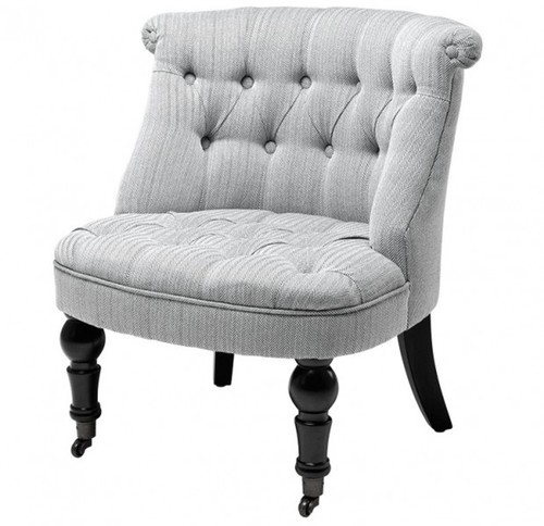 Luxus Barock Salon Stuhl Paris mit Fischgratmuster weiss/schwarz aus der Luxus Kollektion von Casa Padrino - Hotel Cafe Restaurant M�bel Einrichtung