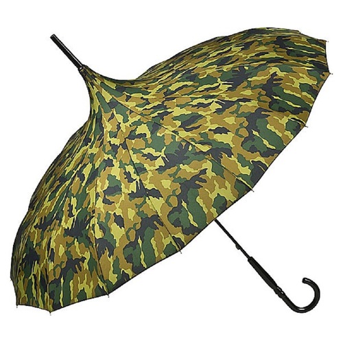 MySchirm Designer Regenschirm Pagode camouflage Model Paris - Jugendstil Design - Eleganter Stockschirm