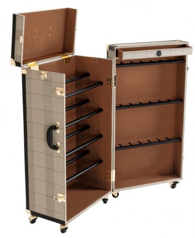 Casa Padrino Luxus Schuh Schrank im Vintage Koffer Design - Kommode - Art Deco Barock Jugendstil Kofferschrank - Luxus Hotel Einrichtung