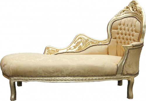 Casa Padrino Barock Chaiselongue Mod2  Gold Muster/Gold - Barock M�bel 