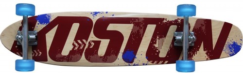 Koston Longboard Kicktail Komplettboard Cruiser Scrawl 38.0 x 8.5 inch Blue Wheels - Profi Longboard Dropdown Carver