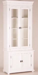 Casa Padrino Shabby Chic Landhaus Stil Schrank Buffetschrank Wei� B 100 H 242 cm- Schrank Esszimmer