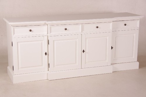 Casa Padrino Shabby Chic Landhaus Stil Sideboard Dielen Schrank Wei� B 216 H 90 cm M�bel Diele Esszimmer