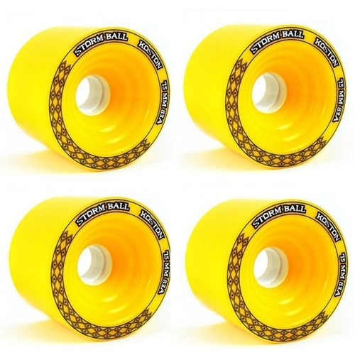 Koston Longboard Wheel Set Storm Ball Gelb 75mm / 83A (4 Rollen)