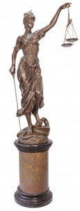 Riesige Casa Padrino Luxus Bronze Figur Justitia 190 cm  - Skulptur