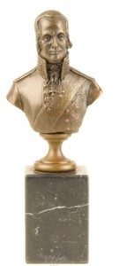 Casa Padrino Luxus Bronze Figur Admiral Uschakow 19.9 x 7.6 cm - Skulptur Militaria Russland Romanov