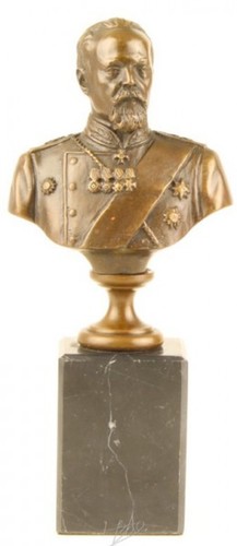 Casa Padrino Luxus Bronze Figur B�ste Minister Sergei Y. Witte 19.6 x 8.7 cm - Skulptur Militaria Russland