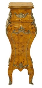 Casa Padrino Barock S�ule Wurzelholz Optik - Beistelltisch - S�ule H 60 x B 25 x T 25 cm