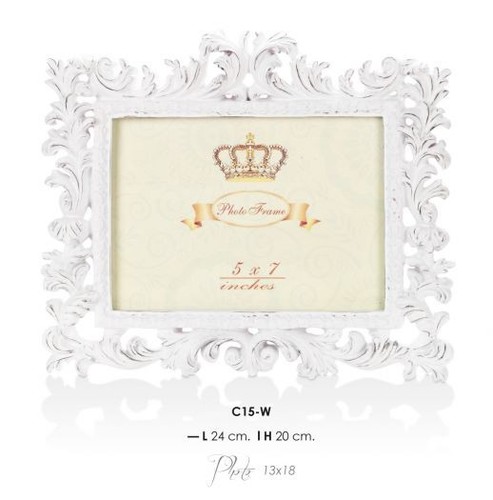 Casa Padrino Barock Bilderrahmen Wei� Antik Stil 20 x 24 cm - Bilder Rahmen Foto Rahmen Jugendstil Antik Stil Mod AX7