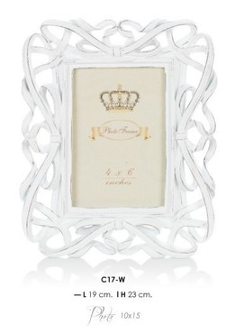 Casa Padrino Barock Bilderrahmen Wei� Antik Stil 23 x 19 cm - Bilder Rahmen Foto Rahmen Jugendstil Antik Stil Mod AX8