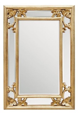 Casa Padrino Barock Wandspiegel Gold H 96 cm B 66 cm - Edel & Prunkvoll - Goldener Spiegel