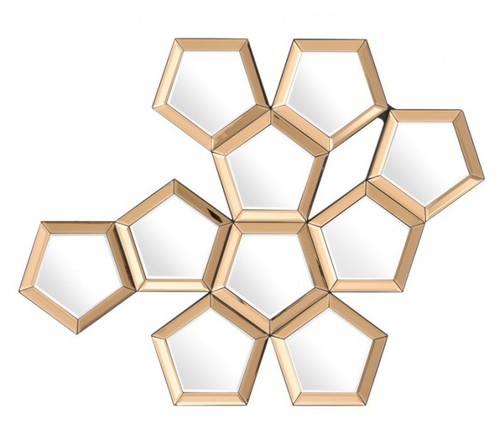 Casa Padrino Luxus Designer Wandspiegel Gold B 101 x H 87 cm - Luxury Hotel Collection