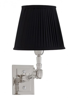 Casa Padrino Luxus 1er Wandleuchte Schwarz / Nickel Finish - Leuchte - Luxury Collection