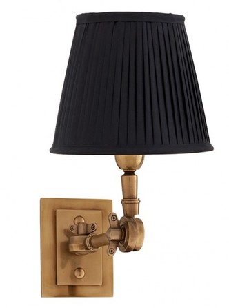 Casa Padrino Luxus 1er Wandleuchte Schwarz / Antik Stil Messing - Leuchte - Luxury Collection