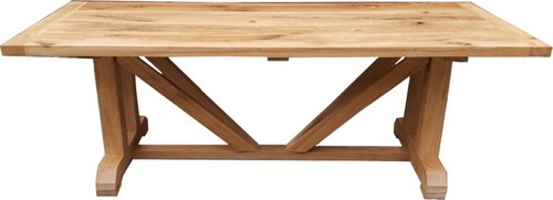 Casa Padrino Luxus Massivholz Esstisch Eiche Massiv 240cm Imperial - Schwere Ausf�hrung