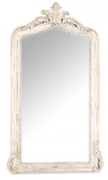 Casa Padrino Luxus Barock Wandspiegel Antik Creme 150 x 75 cm - Massiv und Schwer - Spiegel