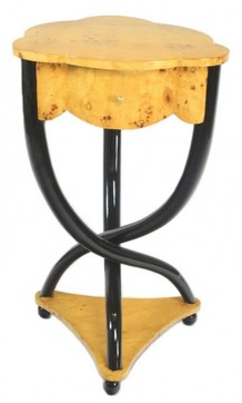 Casa Padrino Biedermeier Schubladen Schrank Vogelaugenahorn - Handgefertigt aus Massivholz - Nachtschrank Nachttisch Kommode