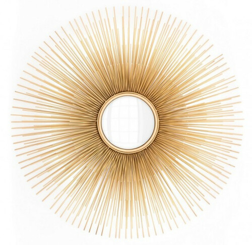 Casa Padrino Luxus Wand Spiegel Sonne Gold - Convexer Spiegel