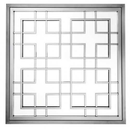 Casa Padrino Luxus Designer Wandspiegel Black Nickel Finish 100 x 100 cm - Luxury Hotel Collection