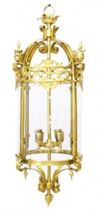 Casa Padrino Barock H�ngeleuchte Gold Rund Deckenlaterne - Restaurant - Hotel Lampe Leuchte Laterne