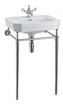 Casa Padrino Jugendstil Stand Waschtisch Wei� / Chrom Mod3 - Art Deco Waschbecken Barock Antik Stil