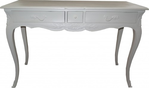 Casa Padrino Barock Konsolentisch Antik Stil Weiss mit 3 Schubladen 120 cm - Konsole Schrank Kommode