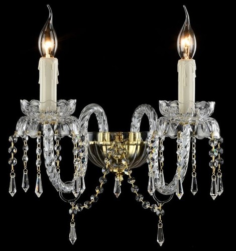 Casa Padrino Barock Wandleuchten Gold 34,3 x H 29 cm Antik Stil - Wandlampe Wand Beleuchtung 