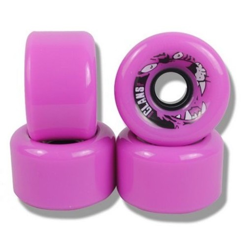 Clans Longboard Wheel Set Purple 70mm / 80A  (4 Rollen) Rollen Set Wheels