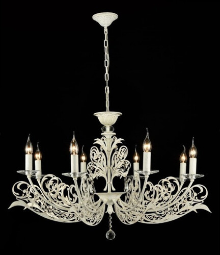 Casa Padrino Barock Kristall Decken Kronleuchter Wei� Gold Antik Stil - M�bel L�ster Leuchter H�ngeleuchte H�ngelampe