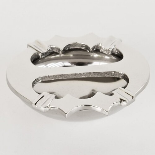 Casa Padrino Aschenbecher Messing vernickelt Durchmesser - Vintage Style