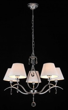 Casa Padrino Barock Kristall Decken Kronleuchter Nickel 50 x H 62 cm Antik Stil - Mbel Lster Leuchter Hngeleuchte Hngelampe