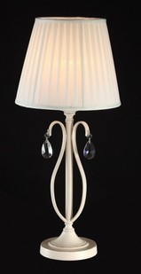 Casa Padrino Luxus Kristall Tischleuchte Creme Gold / Lampenschirm Wei� 28 x 62 cm - Leuchte - Luxury Collection