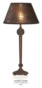 Casa Padrino Barock Tischleuchte Braun 45 x H 67 cm - Luxus Tisch Leuchte - Nostalgisch und prunkvoll